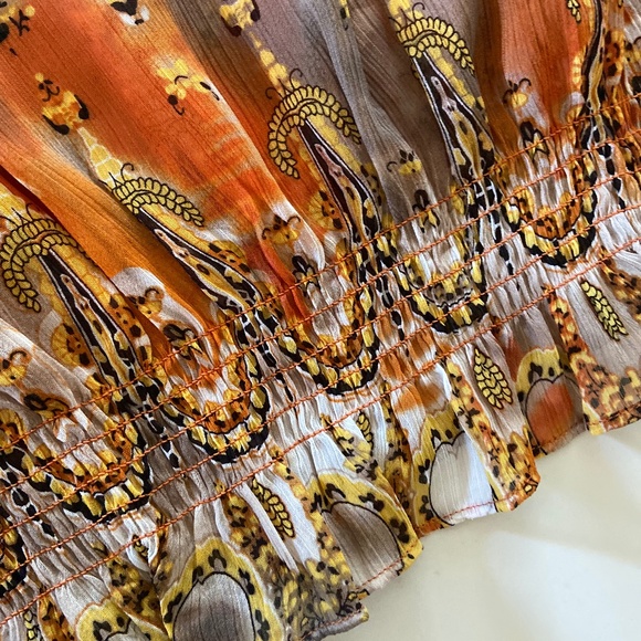 Marc Bouwer Beaded Printed Blouson Top S Small - Picture 5 of 8